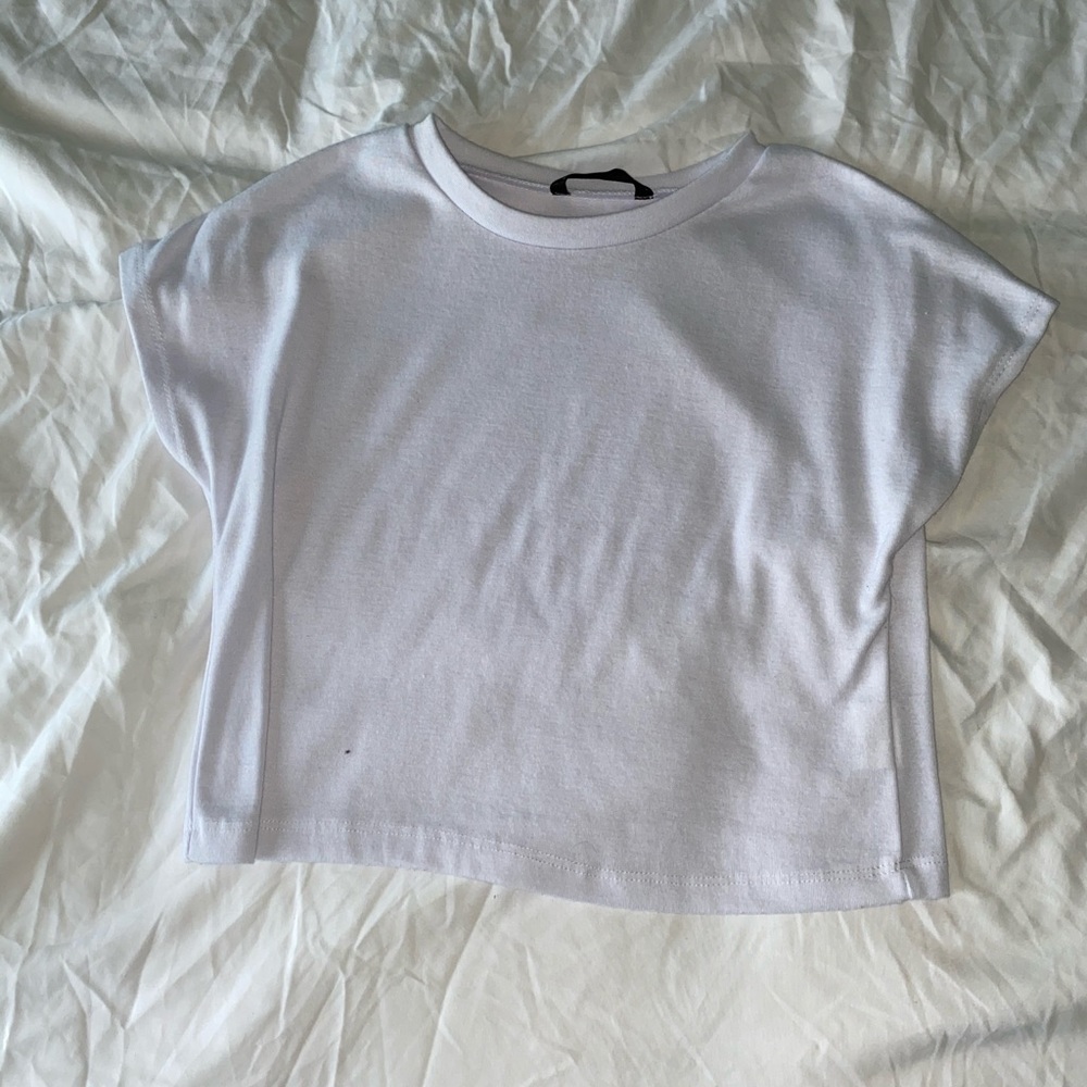 white crop top